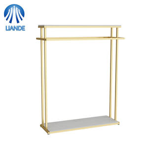 売れ筋の鉄製フロアスタンド型ダブルコートラック、モダンデザイン、耐久性があり安定、ホテル、リビングルーム、モール家具、カスタマイズ可能 - Product Image 5