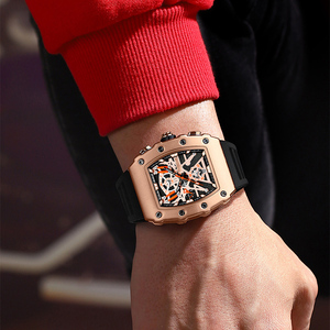 นาฬิกาข้อมือผู้ชายแบรนด์หรู สายซิลิโคนอเนกประสงค์ รุ่น Mill Tonneau Chronograph สไตล์สปอร์ตแคชชว<span class=keywords><strong>ล</strong></span> - Product Image 2