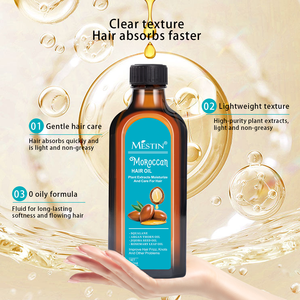 Huile capillaire à l'argan et au squalane du Maroc Mestin - Extraits végétaux hydratants |   Formule de soin lissant pour améliorer les frisottis et les nœuds 100 ml - Product Image 5