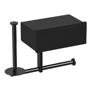 Support mural en alliage de zinc pour toilettes, distributeur de mouchoirs sans perçage, boîte à lingettes humides, support de téléphone portable de type tiroir pour salle de bain, design moderne - Product Image 1
