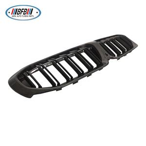 Parrilla delantera de fibra de carbono negra brillante, rejilla delantera de doble línea para <span class=keywords><strong>BMW</strong></span> G20 G21 <span class=keywords><strong>330i</strong></span> M340i 2019 2020 <span class=keywords><strong>2021</strong></span> - Product Image 5