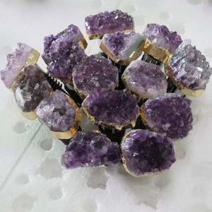Tapón de cristal Natural para botella de <span class=keywords><strong>vino</strong></span>, tapón de amatista personalizado de calidad prémium, Gema - Product Image 4