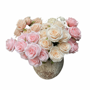 Venta al por mayor moderno novedoso diseño grande artificial seda Rosa colorida boda decoración Navidad muestra gratis - Product Image 1