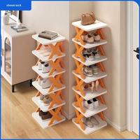 Étagère à chaussures étroite mobile moderne et simple, gain de place, meubles de maison, entrée, dortoir, armoire de rangement multifonctionnelle en plastique