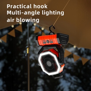 Ventilateur portable rechargeable USB à LED, 4 vitesses, pour extérieur, usage domestique, 20000 mAh, ventilateur de camping rechargeable F6 - Product Image 3