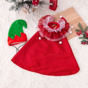 Robe cape mignonne de style dessin animé pour animaux de compagnie, chiens et chats, parfaite pour l'automne et l'hiver, le Nouvel An et Noël. Ours en peluche et panda - Product Image 2