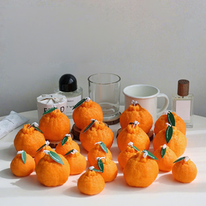Wholesale Modern Orange Aromatherapy <strong>Candles</strong> Artificial Scented <strong>Citrus</strong> Fruit Shaped <strong>Candle</strong> Soy Wax Colorful Cups Christmas Gifts - Product Image 2