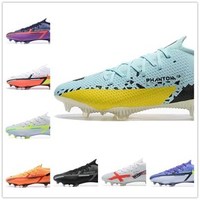 Chaussures de football basses pour hommes, imperméables, tout en tricot FG clouté, avec rembourrage en herbe, chaussures de football