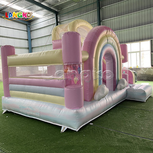 Combo gonflable transparent multicolore arc-en-ciel macaron pour fêtes, avec colonne <span class=keywords><strong>de</strong></span> ballons et château gonflable coloré en PVC, idéal pour les entreprises <span class=keywords><strong>de</strong></span> location - Product Image 6