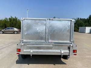 Heavy Duty 10*6 doble eje galvanizado en caliente Van Trailer pequeño camión volquete de tracción para remolques utilitarios de carga de grava de arena - Product Image 5