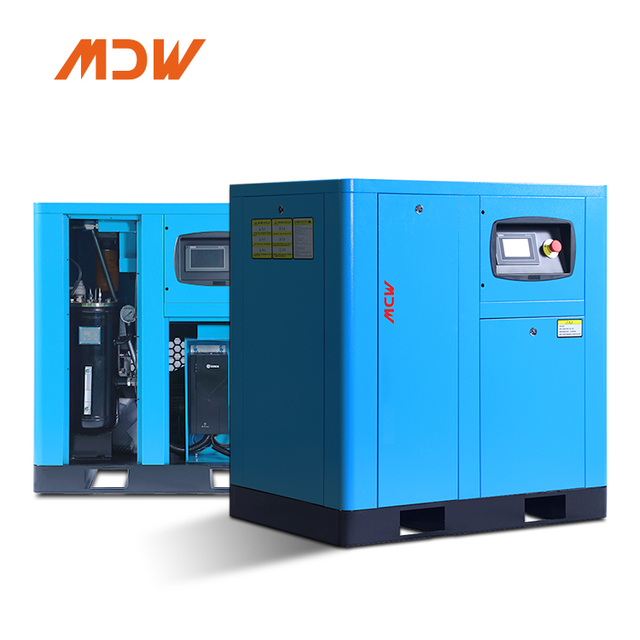 30kw 40HP Oil-less Screw Air Compressor Variable Speed Drive AC 380V 50/60Hz Stationary Air Cooled PLC/Motor Food Medical