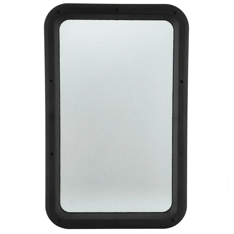 RV Entry Door Window with Fiberglass Black Frame For Horse Trailer