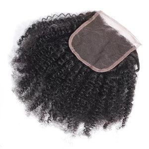 Ciocche di <span class=keywords><strong>Capelli</strong></span> Umani <span class=keywords><strong>Afro</strong></span> Kinky Curly 4C, Estensioni di <span class=keywords><strong>Capelli</strong></span> Vietnamiti Grezzi con Frontale, Fasci di <span class=keywords><strong>Capelli</strong></span> Umani con Chiusura - Product Image 5