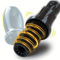 Masturbateur masculin portable étanche à vibrations puissantes et rotation automatique, type Aircraft Cup, pour hommes, jouet sexuel