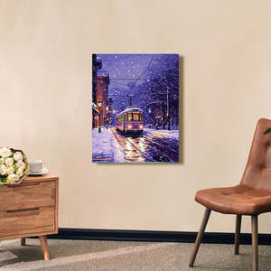 Pittura da numeri paesaggio invernale per decorazione domestica - Product Image 2