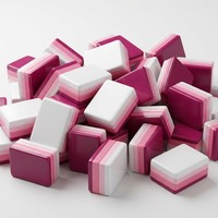 Tuiles de jeu de Mahjong/Poker de luxe en acrylique/mélamine à 4 couches, anti-décoloration, gravées au laser, pour 4 joueurs, durables, pour le divertissement