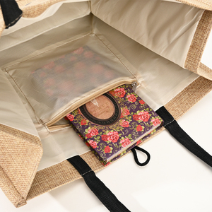 <span class=keywords><strong>Borsa</strong></span> Shopper Personalizzata in Iuta Naturale Ecologica, Riutilizzabile, Impermeabile, con Lettere Stampate - Product Image 6