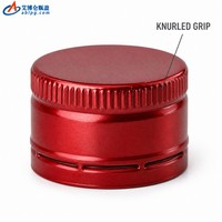 Bouchon de bouteille en aluminium à vis 28 mm, vente en gros, personnalisé pour bouteilles en verre