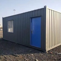 Conteneur aménagé bleu de 20 pieds, démontable, préfabriqué en kit, étanche, pour entrepôt et logement portable