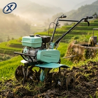 Motocultor de Gasolina de 7HP, 170F, con Transmisión por Correa, Mini Cultivador Rotatorio, Tractor de Jardín, para Labranza Agrícola en Pequeñas Granjas