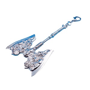 Colgante de aleación de zinc con diseño de hacha, de metal niquelado brillante, para accesorios de películas y videojuegos - Product Image 5
