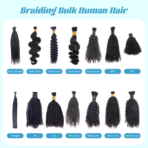 Extensions de tresses bouclées vietnamiennes 100 % naturelles en cheveux humains vierges Deep Wave pour crochet - Product Image 5