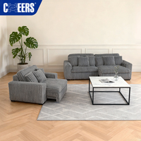 Sofá Cama de Tela Manwah Cheers de Nuevo Diseño para Sala de Estar, Hogar, Hotel y Oficina, Sofá Cama Eléctrico de 2 Plazas con Reposabrazos