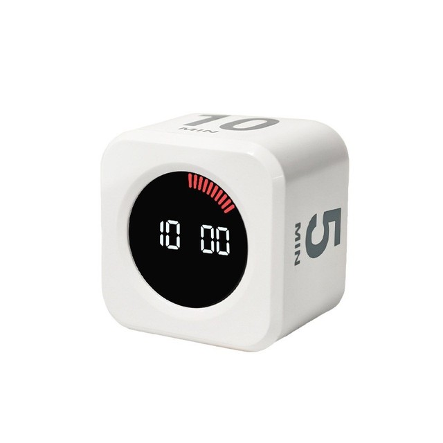 Google Cube Countdown Timer Clock Productivity Pomodoro Visual Study Timer for Kids Digital Kitchen Flip Timer