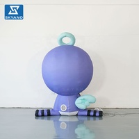 Modèle de fleur gonflable géant de dessin animé pour la décoration d'événements extérieurs, de centres commerciaux et de fêtes - Sculpture florale gonflable