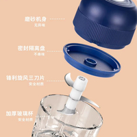 Mini molinillo de ajo eléctrico multifuncional, licuadora, máquina de alimentos complementaria, procesador de alimentos recargable
