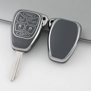 Étui de protection souple en TPU de qualité supérieure pour clé de voiture <span class=keywords><strong>Chrysler</strong></span> 300C YPSILON DODGE HORNET JEEP, avec porte-clés et accessoires - Product Image 3