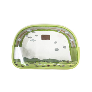 <span class=keywords><strong>Sac</strong></span> cosmétique en toile PVC à double face avec motif imprimé personnalisé, transparent, en forme d'arachide, lot de 3 sacs de maquillage - Product Image 3