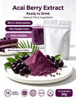 Poudre d'extrait de baies d'açaï, poudre de jus et poudre de fruits hydrosolubles pour boissons