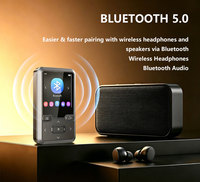 Klip Mini untuk Pemutar MP3 Layar LCD 1,44 inci Radio FM Perekam Pembaca E-book Kartu TF 128GB yang Dapat Diperluas FLAC/WAV 20+ Jam