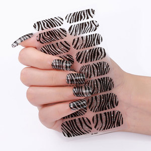 Pegatinas <span class=keywords><strong>de</strong></span> <span class=keywords><strong>Uñas</strong></span> Personalizadas con Estampado <span class=keywords><strong>de</strong></span> <span class=keywords><strong>Cebra</strong></span> <span class=keywords><strong>y</strong></span> <span class=keywords><strong>Leopardo</strong></span> en 3D Blanco <span class=keywords><strong>y</strong></span> Negro, Estilo Francés, Adhesivos Temporales para Manicura Hechos <span class=keywords><strong>de</strong></span> Plástico - Product Image 5
