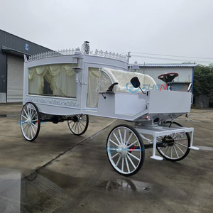 White High Quality Manufacturers Sell Retro Electric Funeral Carriage Coffin Car Hearse Special Transportation - Product Image 4