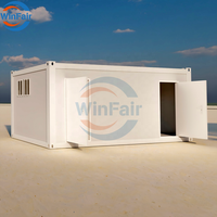 WinFair Honduras Conteneur de salle de bain modulaire préfabriqué en acier pliable de 20 pieds pour unité de douche / bloc d'ablation