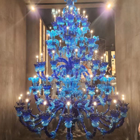 DUOMEIJU Grand Lustre en Cristal Doré Blanc Chaud à Hauteur Réglable pour Villa de Style Européen, Atrium, Hall d'Hôtel, Escalier