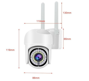 Không thấm nước ngoài trời Wifi <span class=keywords><strong>Camera</strong></span> An Ninh với tầm nhìn ban đêm âm thanh phát hiện chuyển động được xây dựng trong mic không dây PTZ <span class=keywords><strong>IP</strong></span> <span class=keywords><strong>Camera</strong></span> CMOS cảm biến - Product Image 3