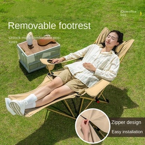 Sedia Reclinabile Pieghevole Portatile da Esterno con Poggiapiedi e Poggiatesta Confortevole, Ideale per Pesca, Picnic e Spiaggia - Durevole e Pratica - Product Image 4