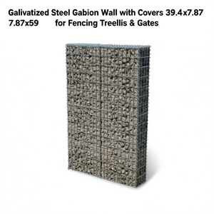 Muro de Gaviones de Acero Galvanizado 39.4x7.87x59 para Cercas, Enrejados y Portones - Product Image 1