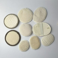 Éponge exfoliante corporelle en jute, lin, chanvre, coton, nylon et loofah, vente en gros, pour hôtels, spas et usage domestique, tendance