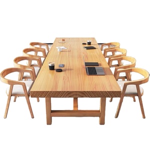 Set meja makan kayu padat, meja makan Tulip Oak Klasik Kelas tinggi nyaman furnitur rumah Modern kontemporer