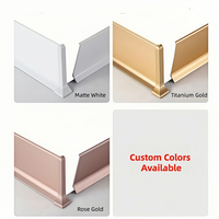 Plinthe en aluminium moderne haut de gamme, étanche, écologique, anti-insectes, résistante à la pourriture, durable, finition brossée, pour villa, garantie 5 ans