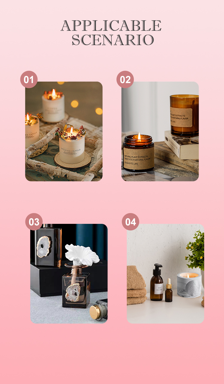 AROMA HOME Wholesale Handmade Dried Flower Car Home Fragrance Scented Soy Wax Tablets Candle 8