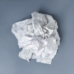 Trapos de algodón blancos estampados de alta calidad para limpieza industrial, trapos de camiseta de algodón para limpiar aceite - Product Image 1