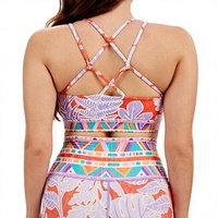 Ensemble de vêtements de sport 2 pièces à imprimé animal, au-dessus du genou, pour femme, avec leggings taille haute et shorts cycliste, personnalisable, OEM ODM