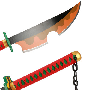 2 unids/set Anime espada accesorios espadas de madera patrón <span class=keywords><strong>Original</strong></span> Uzui Tengen espada Demon Slayer <span class=keywords><strong>Katana</strong></span> - Product Image 5