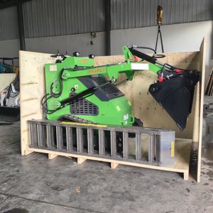 China Chargeuse Compacte diesel Skidsteer dengan Mulcher 1 Ton 1000kg Mini Mulcher Skid Steer - Product Image 1
