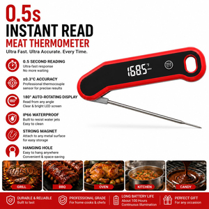 Nouveau thermomètre numérique pour viande, étanche IP67, lecture instantanée rapide en 0,6 seconde, thermocouple, pour barbecue, grill, fumoir, cuisine - Product Image 3